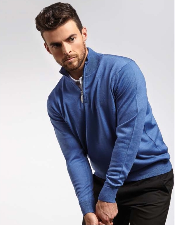 Merino Zip Neck Sweater Personalised Merino Zip Neck Sweater