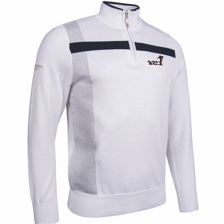 Anstruther - Zip Neck Birdseye Stripe Sweater Personalised Anstruther - Zip Neck Birdseye Stripe Sweater
